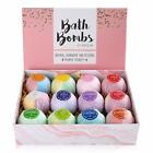 12 Bath Bombs Gift Set for Bubble Spa Bath Birthday Mothers Valentines Day Gifts