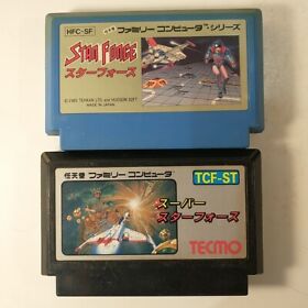 Star Force & Super Star Force ~ 2 Game Lot (Nintendo Famicom FC NES) Japan
