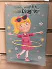 Happy Birthday Card Daughter young hula hoop cute pink Love Envelope Inc