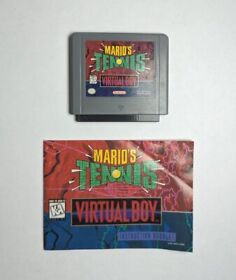 Mario's Tennis (1995) Nintendo Virtual Boy, Game and Manual