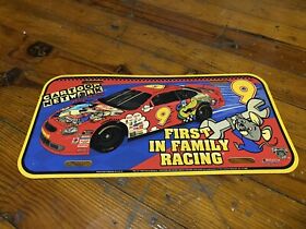 Cartoon Network Nascar Wacky Races Racing license plate #9 1999 nascar nes 90s
