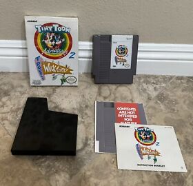 NES Tiny Toon Adventures 2 Complete in Box Manual CIB Nintendo Game Cellophane