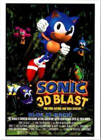 Video Game Advertising SONIC HEDGEHOG 3D BLAST Sega Saturn~Genesis 4X6 Postcard