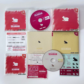SEGA Dreamcast Christmas Seaman Forbidden Pet Boxed Sticker Special Edition DC