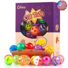 CHIWAVA 48 Pack Plastic Noisy Cat Toy Balls with Bell Kitten Chase Toy 8 Types