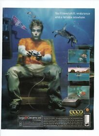 ECCO The Dolphin Defender Of The Future Sega Dreamcast 2000 Video Game Print Ad