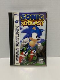 Sonic 3D Blast Sega Saturn 1996 Complete CIB Mint Disc/Poster