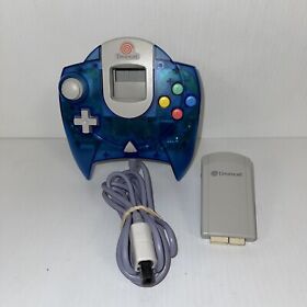 Sega Dreamcast Clear BLUE Controller HKT-7700 Authentic Sega HKT-8600 vibration