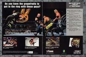 WWF Royal Rumble Sega Dreamcast 2-Page Original 2000 Vintage Print Ad Art