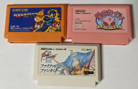 Nintendo Famicom Lot of 3 - Rockman 4 Final Fantasy 3 Kirby - AUcx50