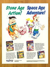 1993 Flintstones / Jetsons NES Sega Genesis Print Ad/Poster Authentic Retro Art