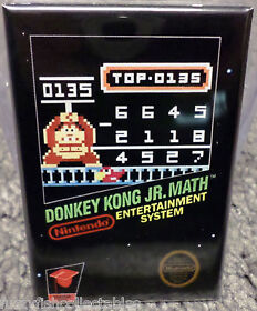 Donkey Kong Jr Math Nintendo NES Vintage Game Box  2"x3" Fridge Locker MAGNET