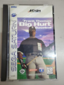 Frank Thomas Big Hurt Baseball (Sega Saturn, 1996) Complete Tested Cracks