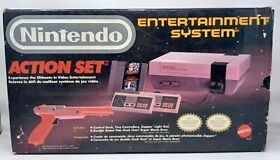 Nintendo NES Action Set Orange Zapper Console Video Game System in Box Tested