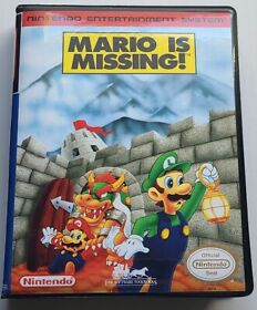 Mario is Missing! CASE ONLY Nintendo NES Box BEST QUALITY AVAILABLE