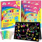 ZMLM Rainbow Scratch Paper for Kids: Art Craft Magic Paper Gift Set Coloring ...