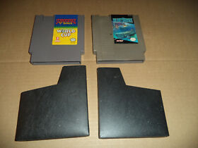 NES Nintendo 2 Game Lot - Silent Service + Super Strike Volleyball/World Cup