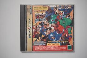 Sega Saturn Marvel Super heroes VS Street Fighter Japan SS game US Seller