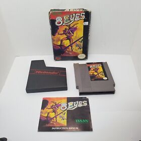Nintendo NES 8 Eyes Complete in ROUGH DAMAGED Box CIB TESTED
