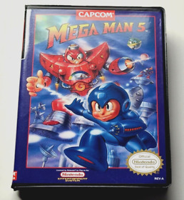 Mega Man 5 V CASE ONLY Nintendo NES 8 bit Box BEST Quality Available