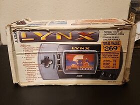 Atari Lynx 2 Console PAG-0401 w/ 4 Games Open Box - Rare Gaiden Batman Football