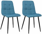 #PZ387 2x Esszimmerstuhl Tilde Stoff blau gebraucht Polsterstuhl Küchenstuhl Set