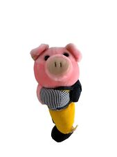 Pig Stuffed Animal 10” Plush Toy Corduroy Yellow Pants Backpack Shoes Striped