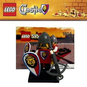  LEGO Castle 1804 Royal Knights Crossbow Boat Archer Mini fig & Instruct Vintage