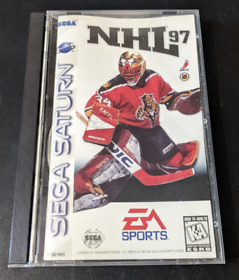 Sega Saturn NHL 97 complete CIB  *tested*  hockey  John Vanbiesbrouck