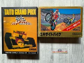 Nintendo Famicom FC NES TAITO GRAND PRIX & Excite Bike set from Japan