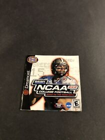 ncaa college football 2k2 dreamcast Manual Only