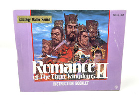 Romance Of The Three Kingdoms II Manual Nintendo NES FREE SHIPPING