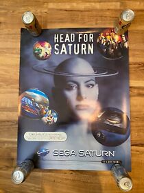 Poster: Sega Saturn: Head For Saturn: video game rare promo advertising 22x28