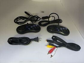 NEW 2 SUPER 8 CONTROLLER PADS + A/C CORD + A/V S CABLE BUNDLE FOR SEGA SATURN W8