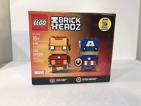 LEGO BRICKHEADZ SDCC EXCLUSIVE 41492 IRON MAN & CAPTAIN AMERICA RARE SAMPLE *NEW