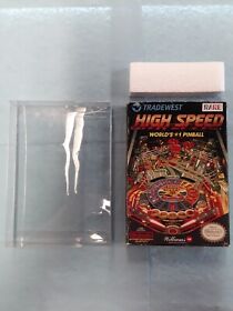 NES-High Speed Worlds #1 Pinball (Nintendo) Authentic BOX ONLY+FOAM+BOXPROTECTOR