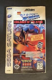 X-Men: Children of the Atom (Capcom) Sega Saturn Manual Only Reg Card Intact