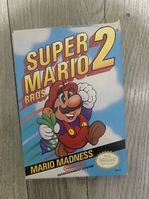 Super Mario Bros. 2 (Nintendo NES, 1988)-Complete in Box with manual