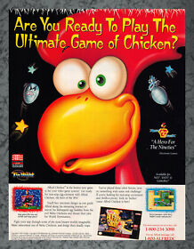 Alfred Chicken Super Nintendo NES Print Ad Vintage Art F 1994