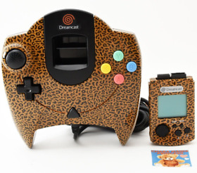 Sega Dreamcast Controller Visual Memory Set Leopard Rare Tested Good DC Japan JP