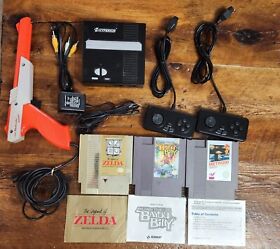 Retron NES Console w/ Zelda, Metroid, Bayou Billy, And Zapper + Manuals