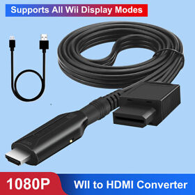 Wii to HDMI Adapter Converter Cable Full HD 1080P Plug&Play for Television PC