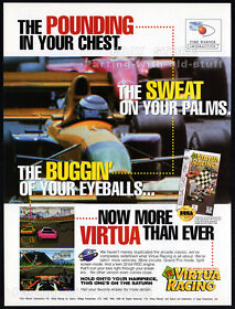 VIRTUA RACING__Original 1995 print AD / game promo__Sega Saturn advert__racing