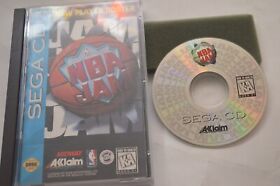 NBA JAM SEGA CD Akklaim W/Manual, Case & Inner Foam (READ DESCRIPTION)