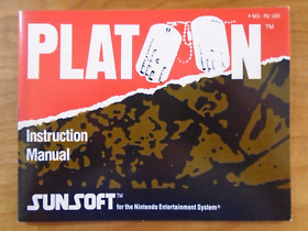 Platoon Nintendo NES Manual Only ~ Instruction Booklet