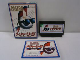 NES -- MAJOR LEAGUE --Boxed. Famicom, JAPAN Game. 10639
