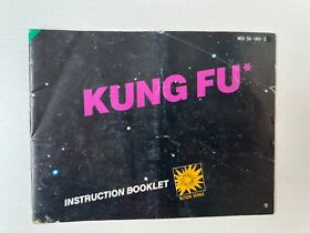 Kung Fu Nintendo Nes Spiel Bedienungsanleitung UK Version