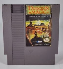 Vintage Nintendo NES Dungeon Magic Sword Of The Elements Cartridge Tested 