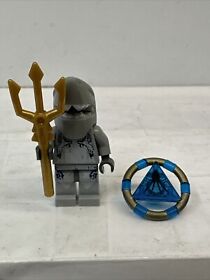 Lego Minifigure Atlantis Shark Warrior atl004 Pearl Gold Trident 8078 8060 8057