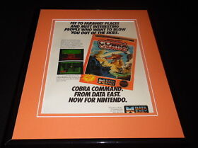 Cobra Command 1988 NES Nintendo 11x14 Framed ORIGINAL Vintage Advertisement